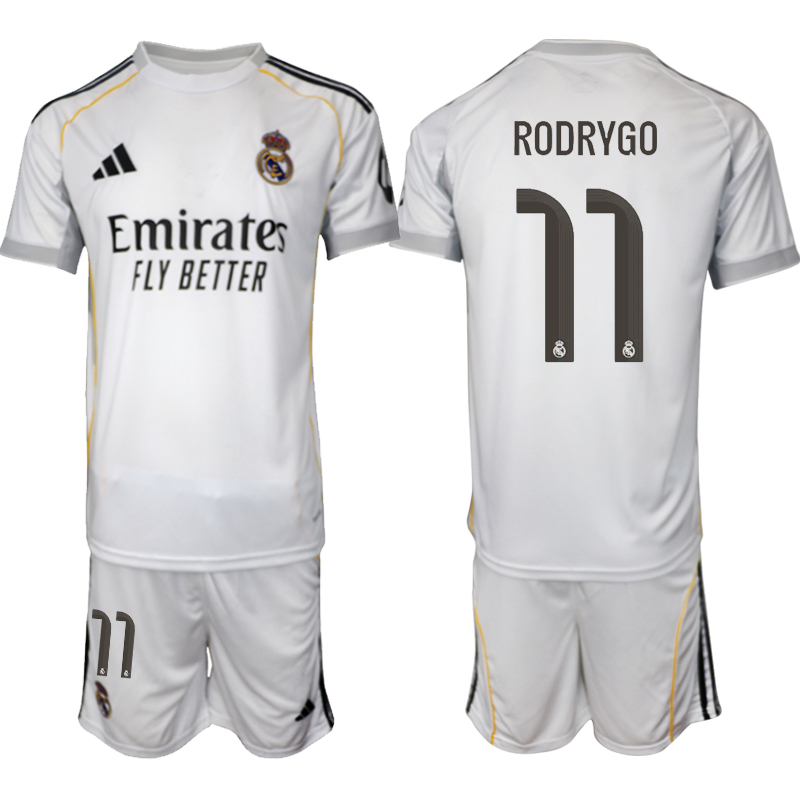 Men 2025-2026 Club Real Madrid home white #11 Soccer Jersey 01